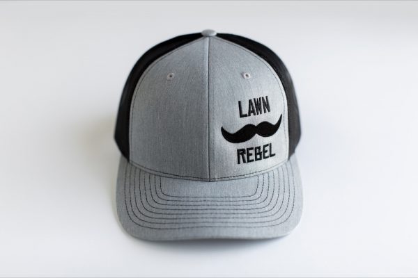 Mustache Hat. Heather Grey/ Black – Lawn Rebel